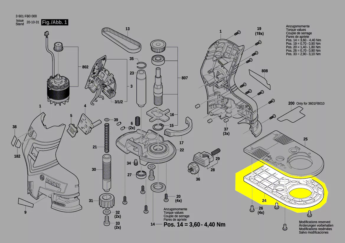 Plaque de base réf. 1 600 A00 N9C Bosch
